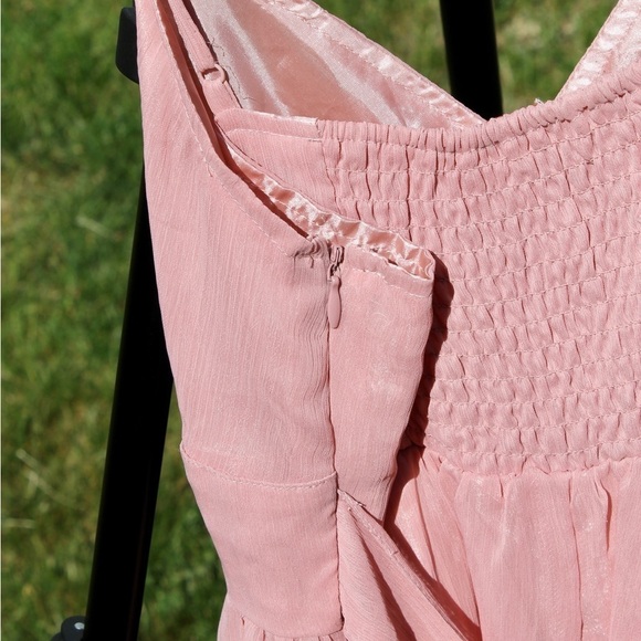 Cutesy Light Pink Spaghetti Strap Empire Waist Dress - Picture 8 of 9